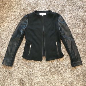 Banana republic mixed media jacket. Size 0.